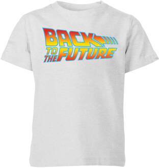 Back To The Future Classic Logo Kids' T-Shirt - Grey - 110/116 (5-6 jaar) - Grey - S