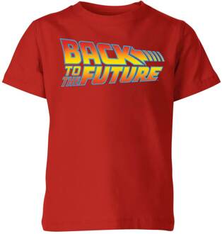 Back To The Future Classic Logo Kids' T-Shirt - Red - 110/116 (5-6 jaar) - Rood - S