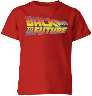 Back To The Future Classic Logo Kids' T-Shirt - Red - 134/140 (9-10 jaar) Rood