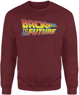 Back To The Future Classic Logo Sweatshirt - Burgundy - L Rood