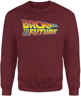 Back To The Future Classic Logo Sweatshirt - Burgundy - S - Burgundy