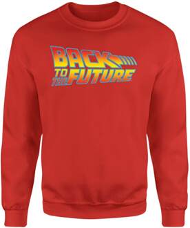 Back To The Future Classic Logo Sweatshirt - Red - S - Rood