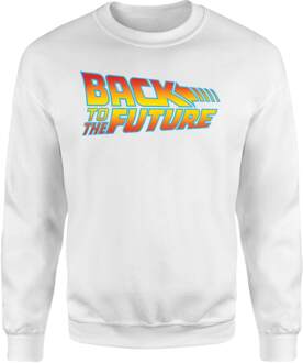 Back To The Future Classic Logo Sweatshirt - White - L - Wit
