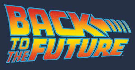 Back To The Future Classic Logo Women's T-Shirt - Navy - XXL - Navy blauw