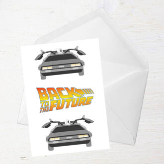Back To The Future DeLorean Greetings Card - Giant Card