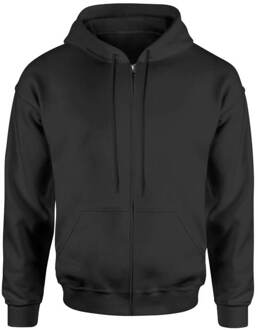 Back To The Future Delorean Schematic Kids' Zipped Hoodie - Black - 146/152 (11-12 jaar) Zwart - XL