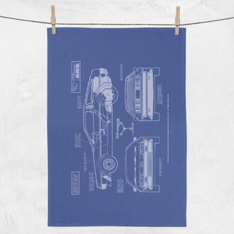 Back To The Future Deloreon Schematic Tea Towel