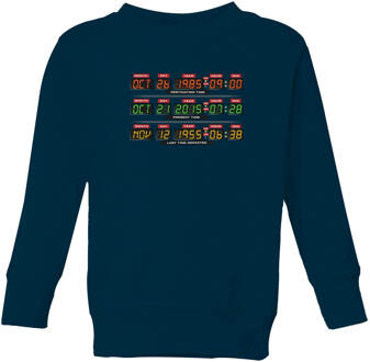 Back To The Future Destination Clock Kids' Sweatshirt - Navy - 146/152 (11-12 jaar) - Navy blauw - XL