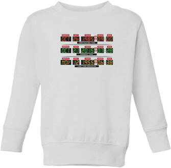 Back To The Future Destination Clock Kids' Sweatshirt - White - 110/116 (5-6 jaar) - Wit