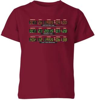 Back To The Future Destination Clock Kids' T-Shirt - Burgundy - 110/116 (5-6 jaar) Rood - S