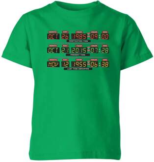 Back To The Future Destination Clock Kids' T-Shirt - Green - 98/104 (3-4 jaar) - Groen - XS