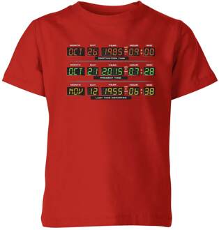Back To The Future Destination Clock Kids' T-Shirt - Red - 98/104 (3-4 jaar) - Rood - XS