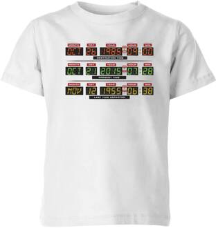 Back To The Future Destination Clock Kids' T-Shirt - White - 134/140 (9-10 jaar) Wit - L