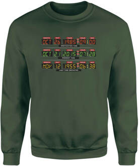 Back To The Future Destination Clock Sweatshirt - Green - XS Groen