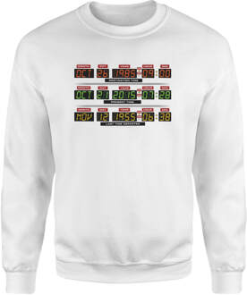 Back To The Future Destination Clock Sweatshirt - White - M Wit