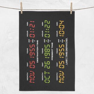 Back To The Future Destination Clock Tea Towel