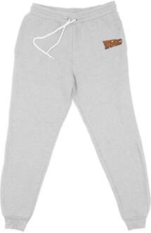 Back To The Future Logo Embroidered Unisex Joggers - Grey - S