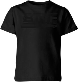 Back To The Future Monochrome Kids' T-Shirt - Black - 122/128 (7-8 jaar) Zwart