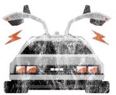 Back To The Future No Concept Of Time Men's T-Shirt - White - 4XL Wit