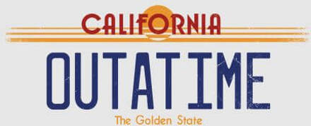 Back to the Future Outatime Plate Dames T-shirt - Grijs - XXL