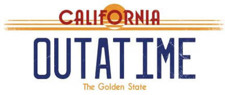 Back to the Future Outatime Plate Dames T-shirt - Wit - L