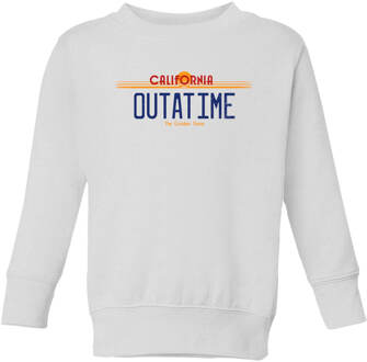 Back To The Future Outatime Plate Kids' Sweatshirt - White - 110/116 (5-6 jaar) - Wit