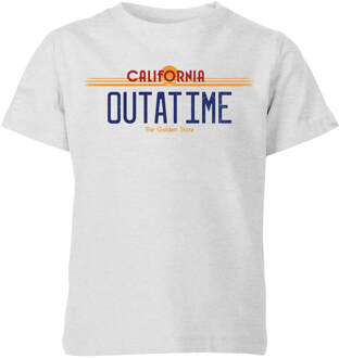 Back To The Future Outatime Plate Kids' T-Shirt - Grey - 122/128 (7-8 jaar) Grijs - M