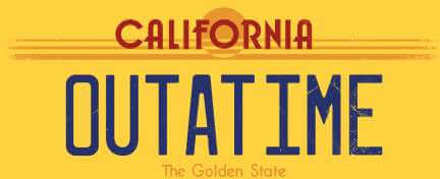 Back To The Future Outatime Plate Men's T-Shirt - Yellow - M Geel