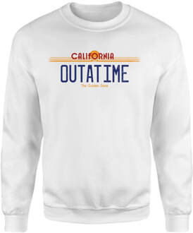 Back To The Future Outatime Plate Sweatshirt - White - L - Wit