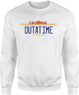 Back To The Future Outatime Plate Sweatshirt - White - S Wit