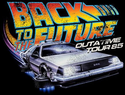 Back To The Future Outatime Tour 85 Unisex T-Shirt - Black - 3XL Zwart