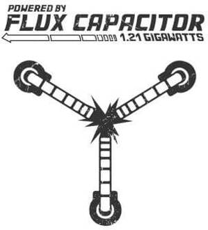 Back to the Future Powered By Flux Capacitor Dames T-shirt - Wit - S