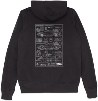 Back To The Future Schematics Hoodie - Black - XL Meerdere kleuren