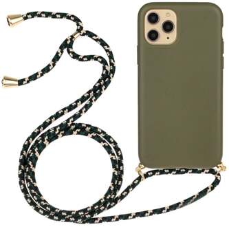 Backcover hoes met koord - iPhone 12 Pro Max - Army Groen