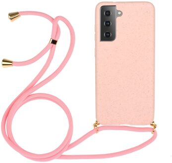 Backcover hoes met koord - Samsung Galaxy S21 Plus- Roze