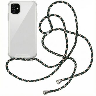 Backcover met koord iPhone 11 hoesje - Groen