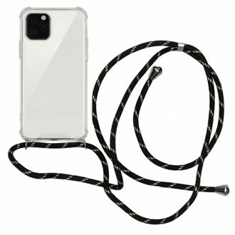 Backcover met koord iPhone 11 Pro hoesje - Zwart Goud