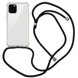 Backcover met koord iPhone 11 Pro hoesje - Zwart