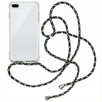 Backcover met koord iPhone 8 Plus / 7 Plus hoesje - Groen