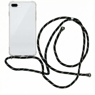 Backcover met koord iPhone 8 Plus / 7 Plus hoesje - Zwart Goud