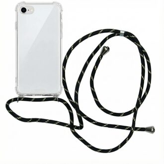 Backcover met koord iPhone SE (2020) / 8 / 7 hoesje - Zwart Goud