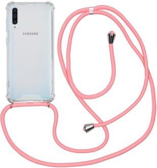 Backcover met koord Samsung Galaxy A50 hoesje - Roze