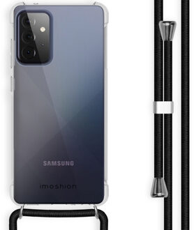 Backcover met koord Samsung Galaxy A72 hoesje - Zwart