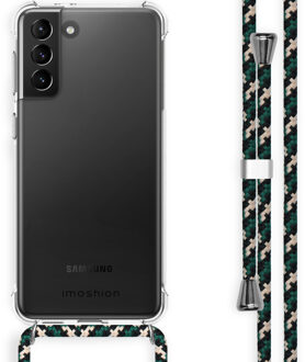 Backcover met koord Samsung Galaxy S21 Plus hoesje - Groen