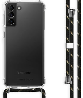 Backcover met koord voor de Samsung Galaxy S21 Plus- Zwart Goud