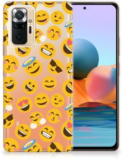 Backcover Soft Siliconen Hoesje Xiaomi Redmi Note 10 Pro Telefoon Hoesje Super als Cadeautjes voor Meisjes Emoji