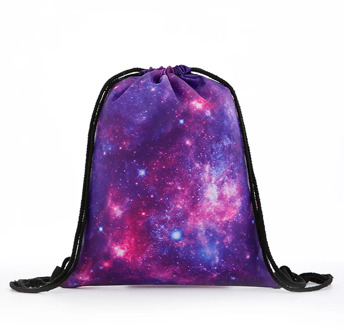 backpack Starry sky new fashion Women mini drawstring Backpack 3D printing travel softback bags men mochila drawstring bag Girs