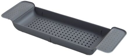 Bad Bad Plank Caddy Douche Uitbreidbaar Houder Rack Opbergvak Over Bad Multifunctionele Organizer Voor Badkamer 9FF200204-zwart