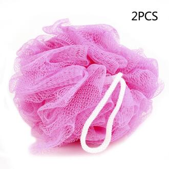 Bad Bal Mesh Spons Melk Douche Badkamer Benodigdheden Zachte Plain Bad Bad Bloem Multi-Schuim Kan Worden Opgehangen En afgeveegd Wit Groen 2stk willekeurig kleur