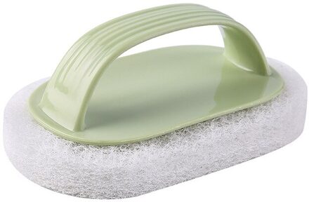 Bad Borstel, Effen Gekleurde Strepen Met Handvat Borstel, Spons Keramische Tegel, De Keuken Schoon, leger groen